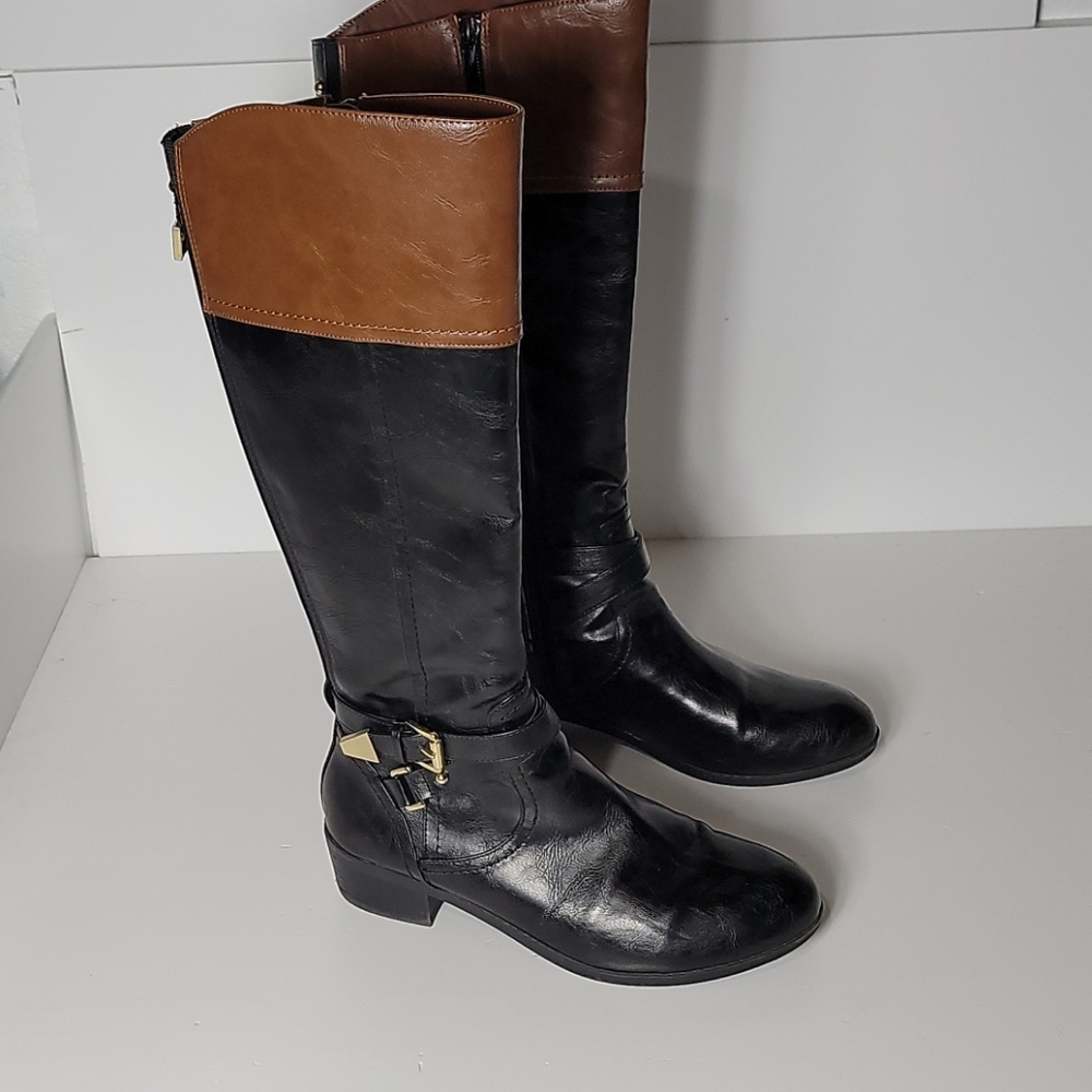 Coach and Four Trina Riding Boots, Black, Brown